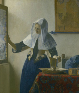 Johannes Vermeer 《Young woman with a water pitcher》 ca. 1662 Oil on canvas、45.7 x 40.6 cm The Metropolitan Museum of Art, New York, NY, USA Marquand Collection, Gift of Henry G. Marquand, 1889 (89.15.21) Photo Credit: Image copyright c The Metropolitan Museum of Art. Image source: Art Resource, NY